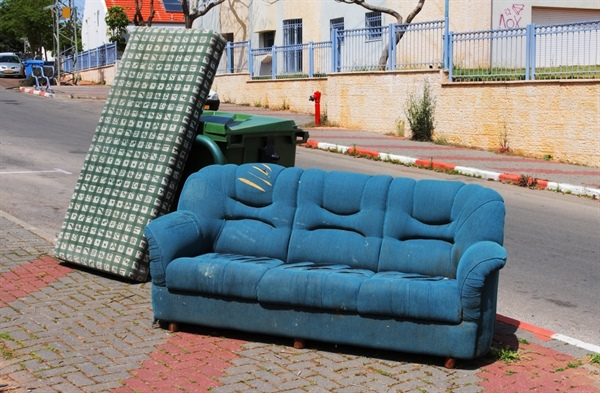 An old furniture kept outside.